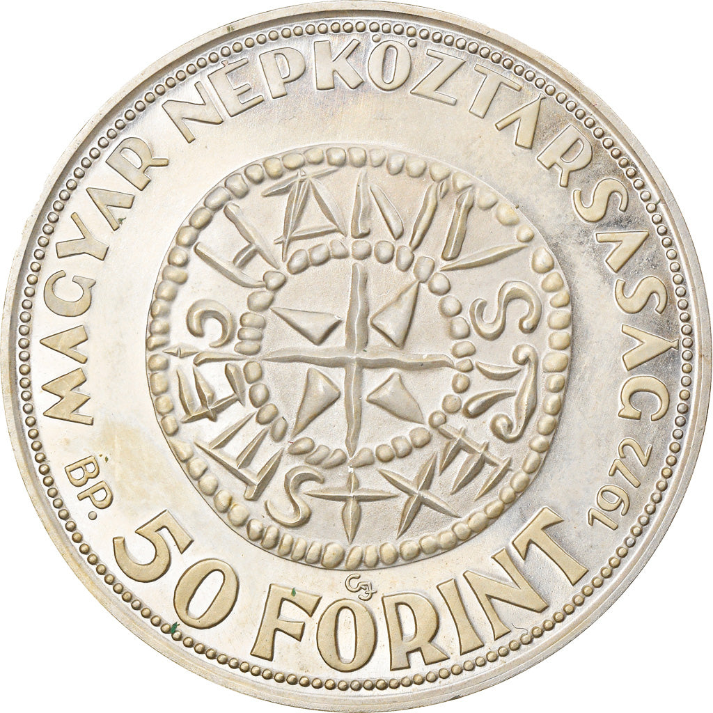 Coin, Hungary, 50 Forint, Otven, 1972, Budapest, Proof, MS(63), Silver, KM:596