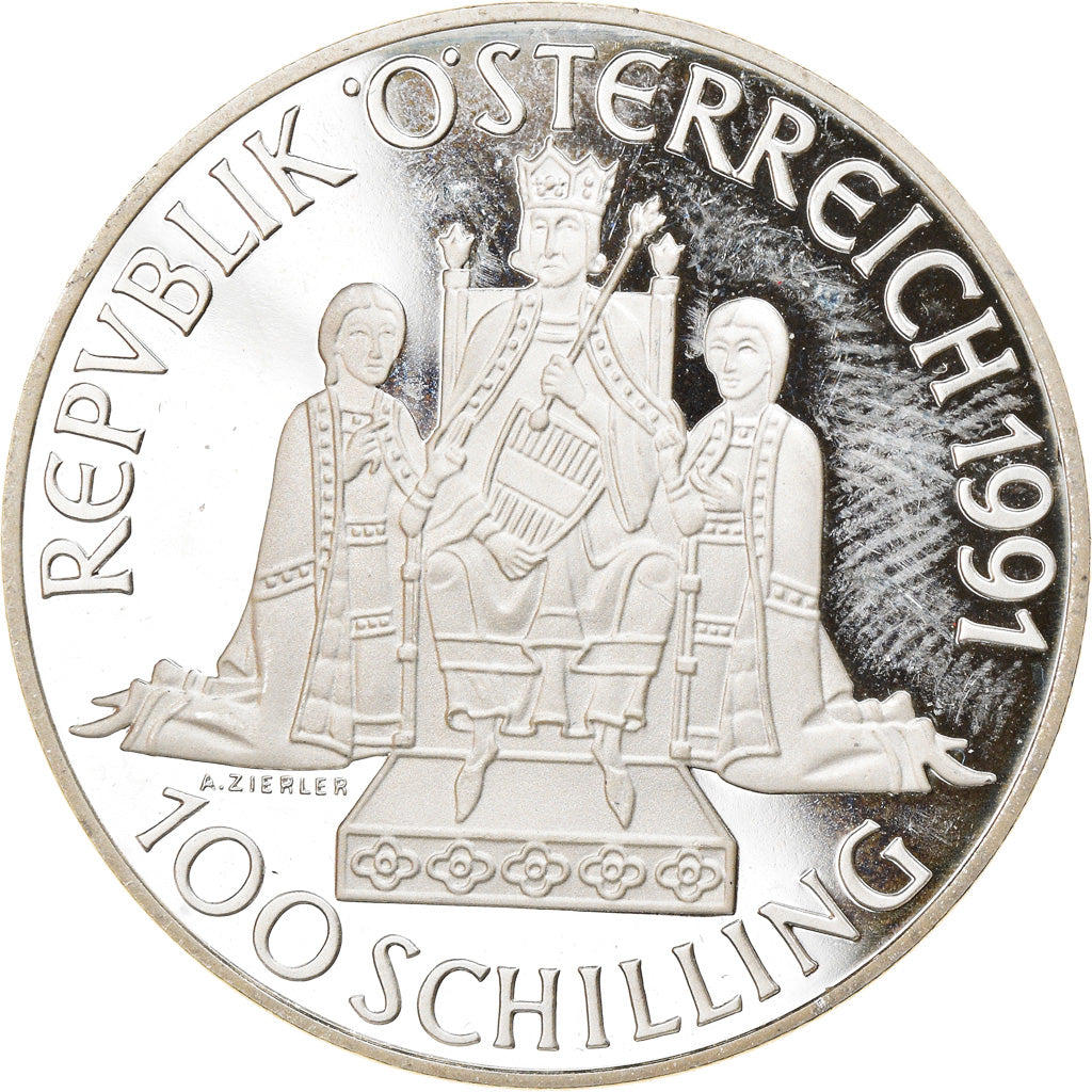 Monnaie, Autriche, 100 Schilling, 1991, Proof, FDC, Argent, KM:3001