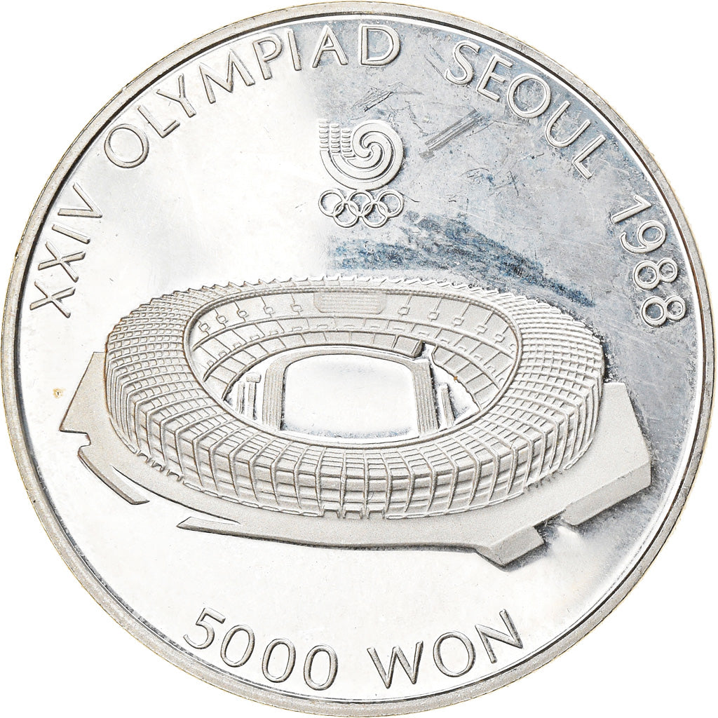 Coin, KOREA-SOUTH, 5000 Won, 1987, Proof, MS(64), Silver, KM:60