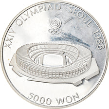 Moneda, COREA DEL SUR, 5000 Won, 1987, Proof, SC+, Plata, KM:60