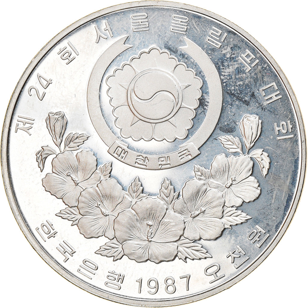 Coin, KOREA-SOUTH, 5000 Won, 1987, Proof, MS(64), Silver, KM:60