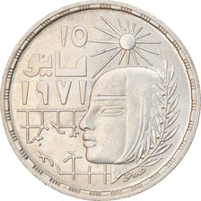 Coin, Egypt, Pound, 1977, AU(55-58), Silver, KM:473