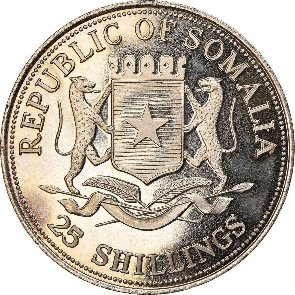 Coin, Somalia, 25 Shillings, 1998, MS(63), Copper-nickel, KM:58
