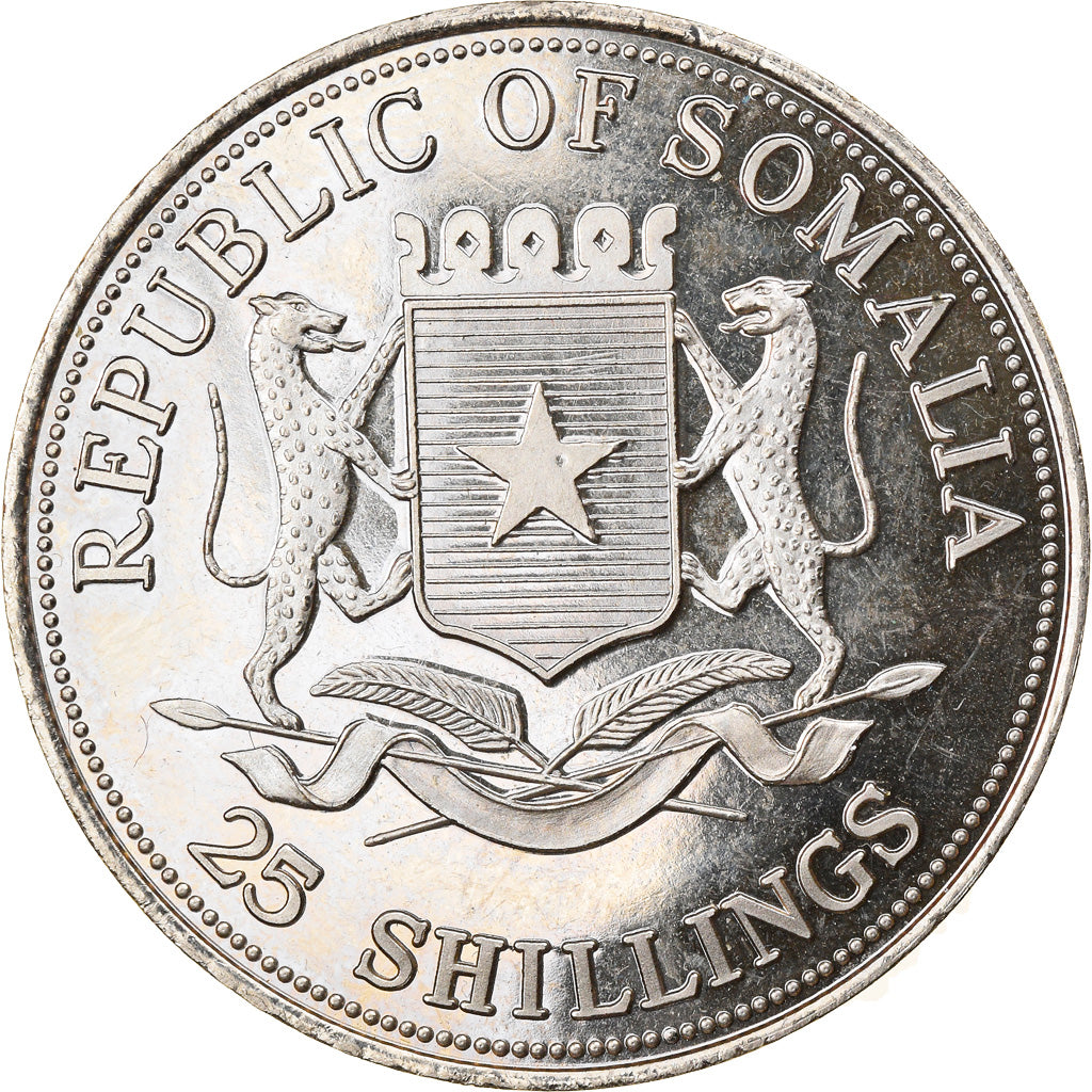 Coin, Somalia, 25 Shillings, 1998, MS(63), Copper-nickel, KM:47