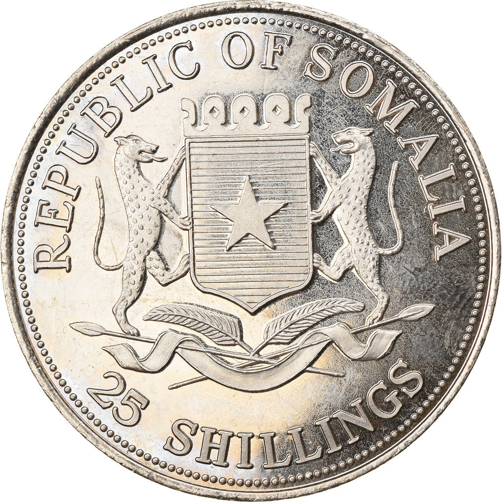 Coin, Somalia, 25 Shillings, 1998, MS(63), Copper-nickel, KM:56