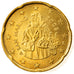 San Marino, 20 Euro Cent, 2002, Rome, MS(63), Brass, KM:444