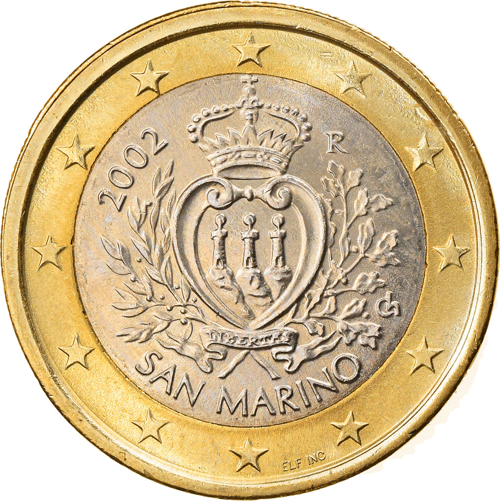 San Marino, Euro, 2002, Rome, AU(55-58), Bi-Metallic, KM:446