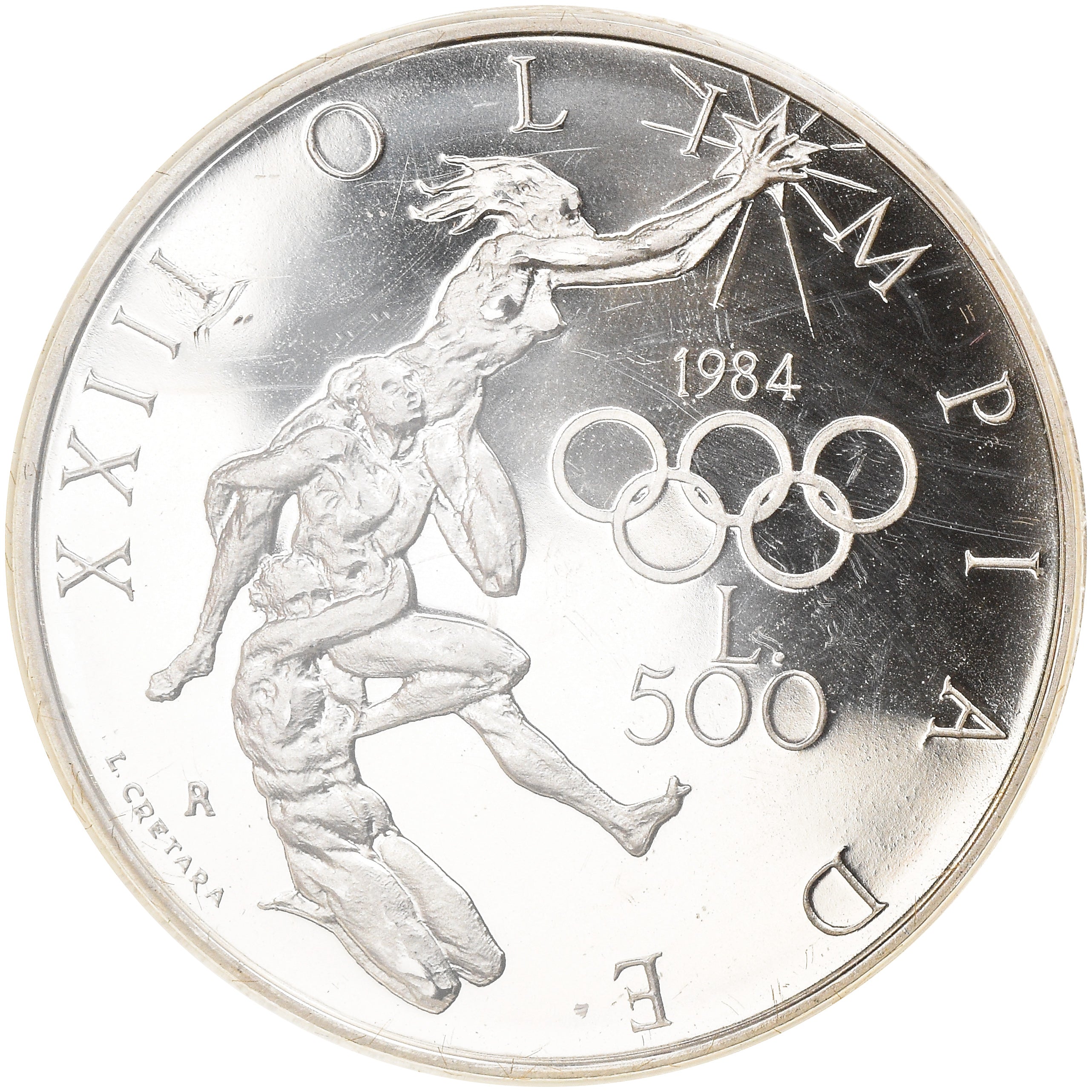 Moneta, San Marino, 500 Lire, 1984, Roma, Proof, MS(65-70), Srebro, KM:168