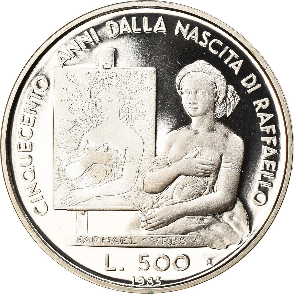 Coin, San Marino, 500 Lire, 1983, Roma, Proof, MS(65-70), Silver, KM:154