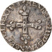 Moneda, Francia, Henri III, 1/4 d'écu à la croix de face, 1580, Rennes, MBC