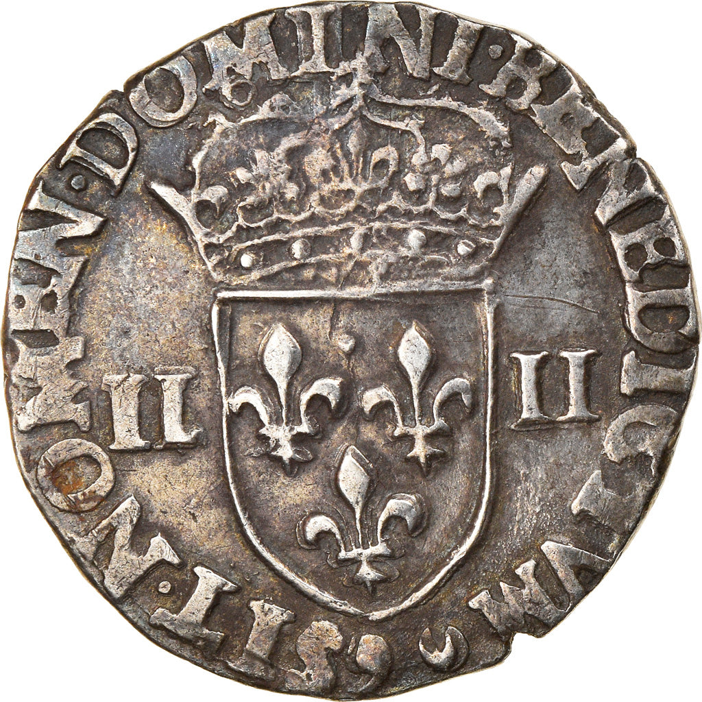 Münze, Frankreich, Henri III, 1/4 d'écu à la croix de face, 1580, Rennes, SS
