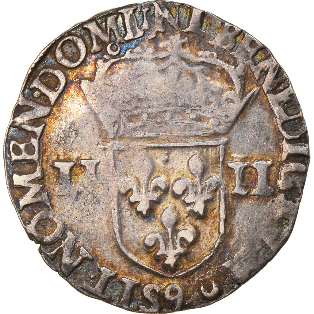 Moneta, Francja, Henri III, 1/4 d'écu à la croix de face, 1581, Rennes