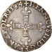 Monnaie, France, Henri III, 1/4 d'écu à la croix de face, 1584, Bayonne, TTB