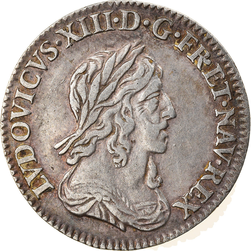 Münze, Frankreich, Louis XIII, 1/12 Écu, 2e poinçon de Warin, buste drapé et