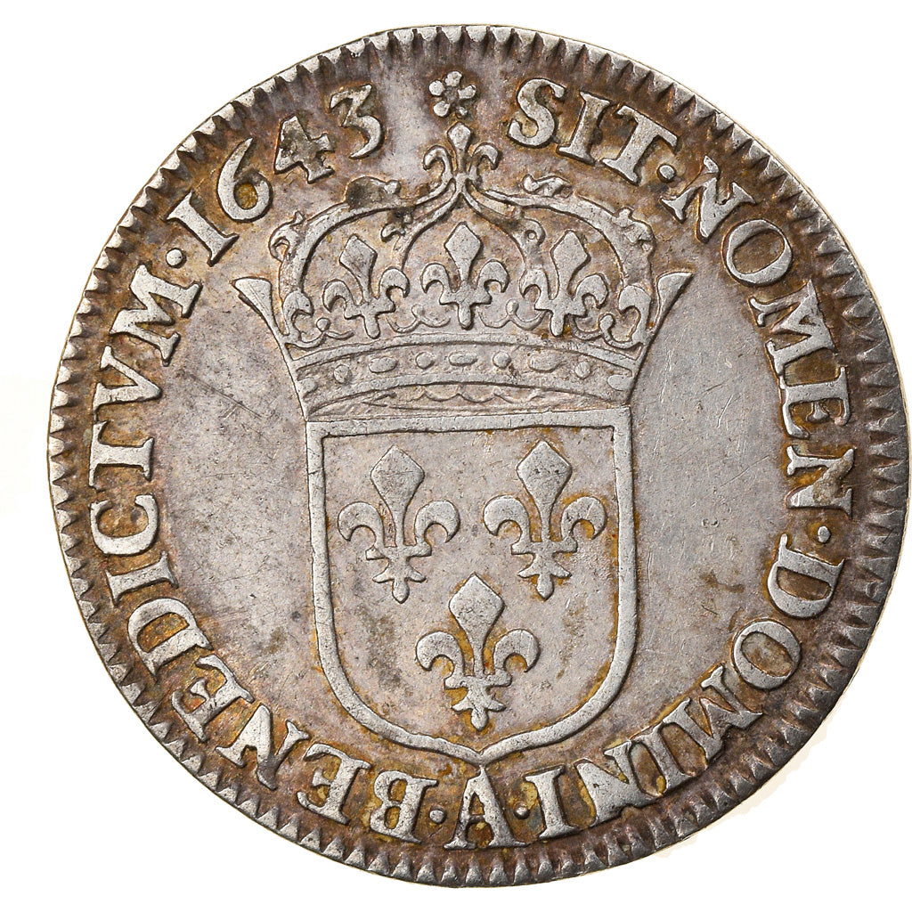 Münze, Frankreich, Louis XIII, 1/12 Écu, 2e poinçon de Warin, buste drapé et