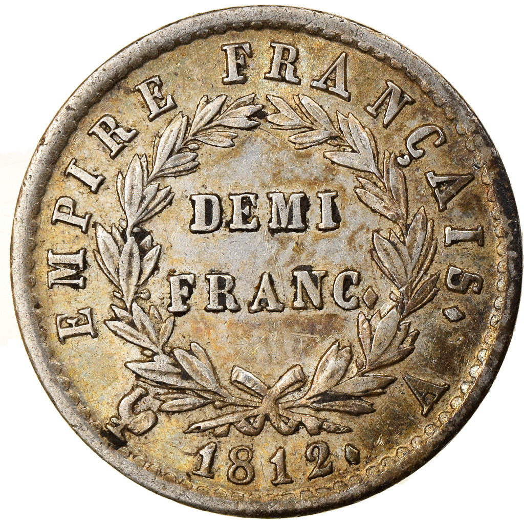 Coin, France, Napoléon I, 1/2 Franc, 1812, Paris, AU(50-53), Silver, KM:691.1
