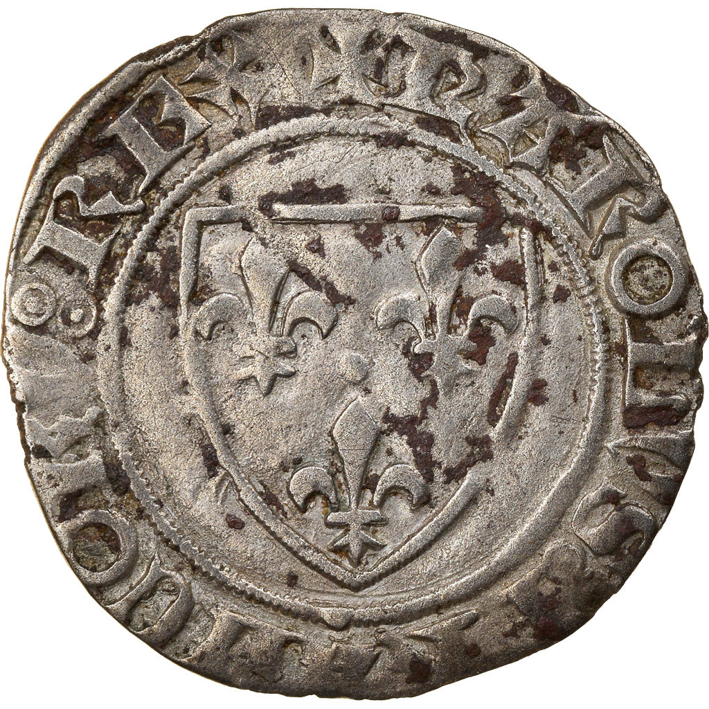 Coin, France, Charles VI, Blanc dit 