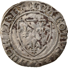 Coin, France, Charles VI, Blanc dit "Guénar", Limoges, EF(40-45), Billon