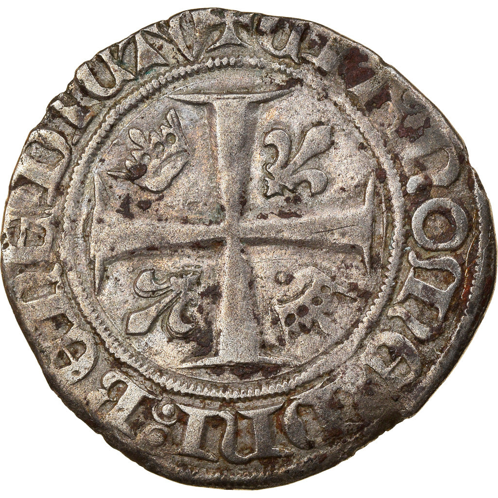 Coin, France, Charles VI, Blanc dit 