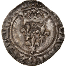 Coin, France, Charles VI, Gros dit "Florette", La Rochelle, EF(40-45), Billon