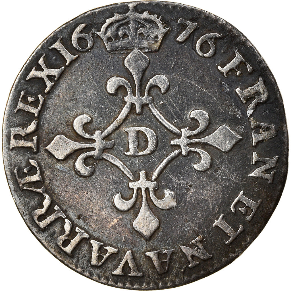 Coin, France, Louis XIV, 4 Sols des Traitants, 1676, Vimy, EF(40-45), Silver