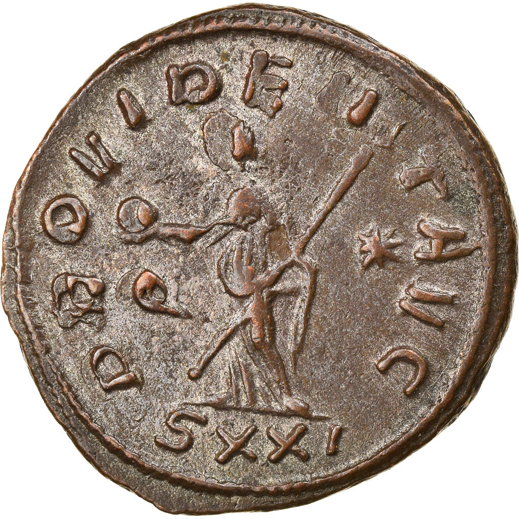 Coin, Probus, Aurelianus, 281, Ticinum, AU(55-58), Billon, RIC:490