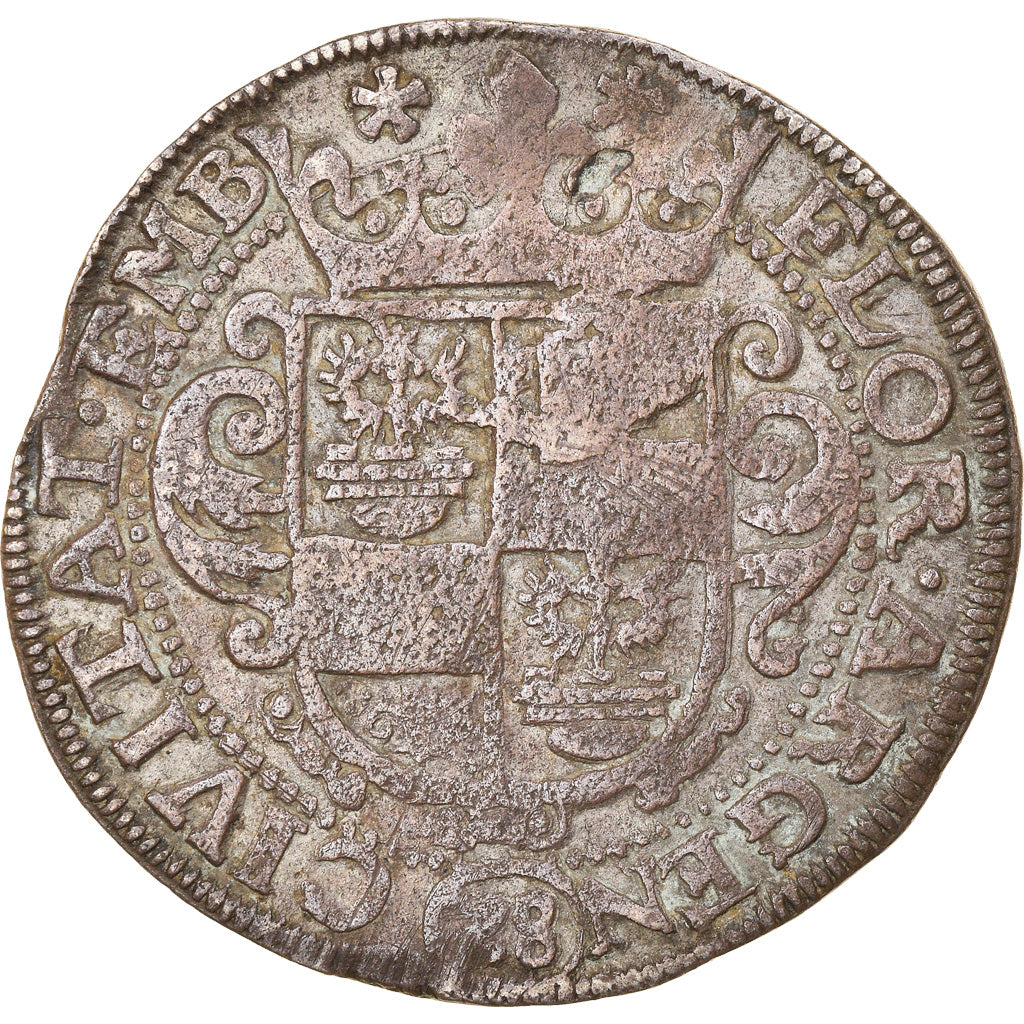 Münze, Deutsch Staaten, Ferdinand II, 28 Stuivers, Florin, Emden, S+, Silber
