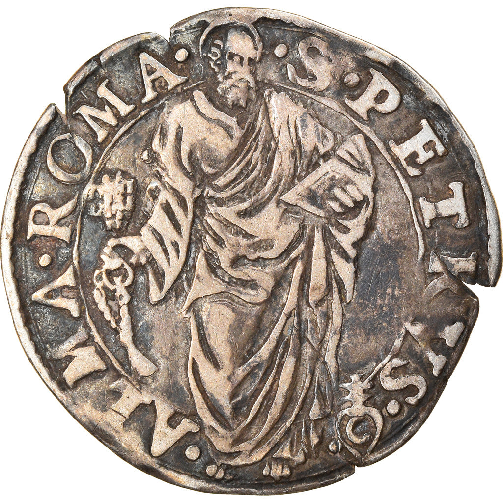 Monnaie, États italiens, PAPAL STATES, Pius IV, Giulio, Roma, TTB, Argent