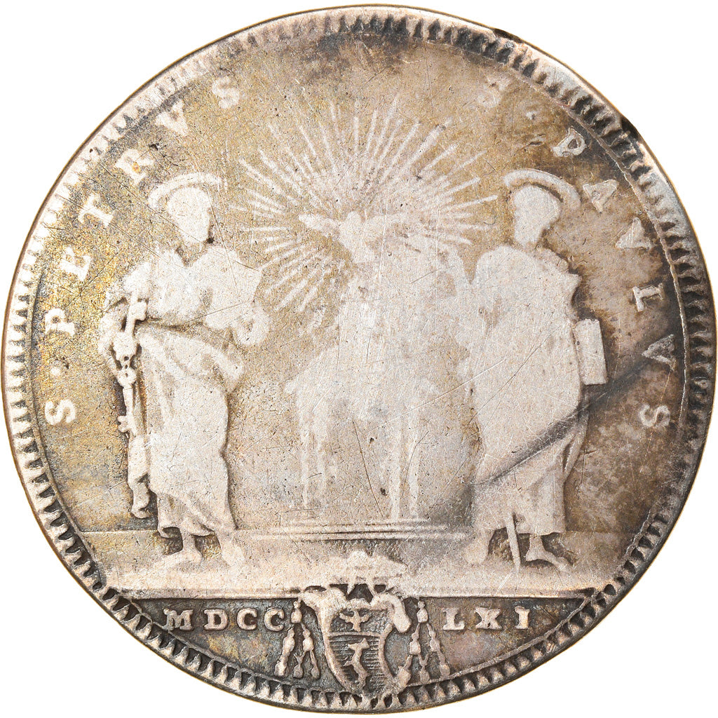 Coin, ITALIAN STATES, PAPAL STATES, Clement XIII, Testone, 1761, Roma