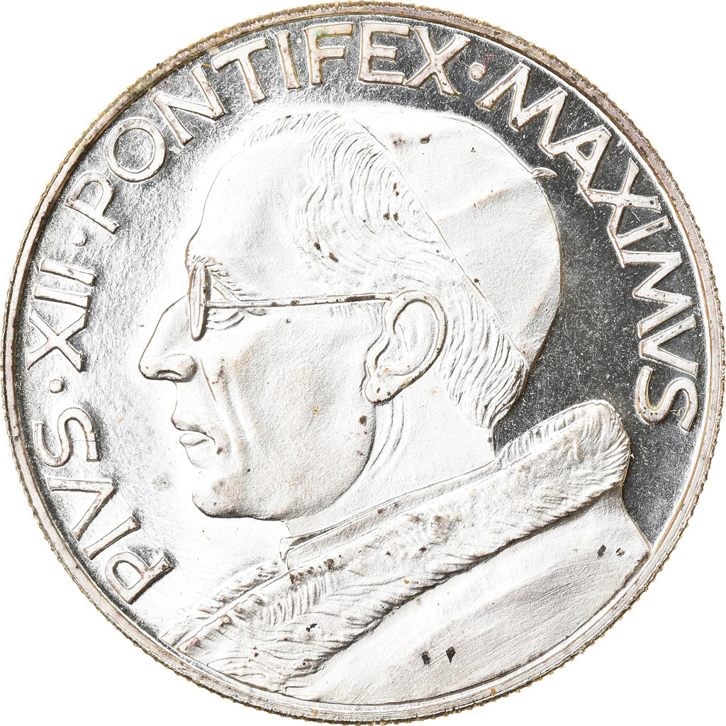 Vaticano, medaglia, Pius XII, Pastor Angelicus, 1958, SPL-, Silvered copper