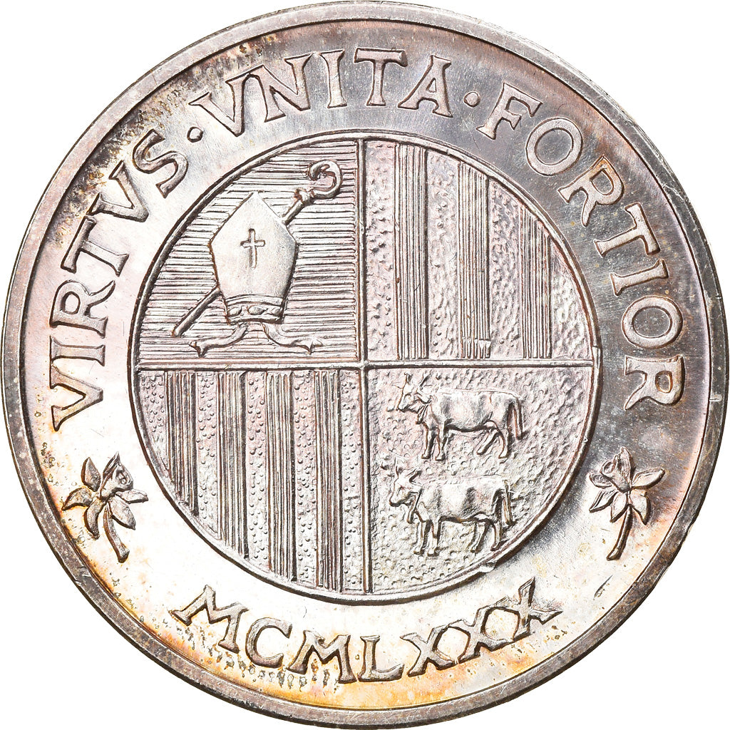 Andorra, medalla, Joan Martí i Alanis, 1980, EBC+, Plata