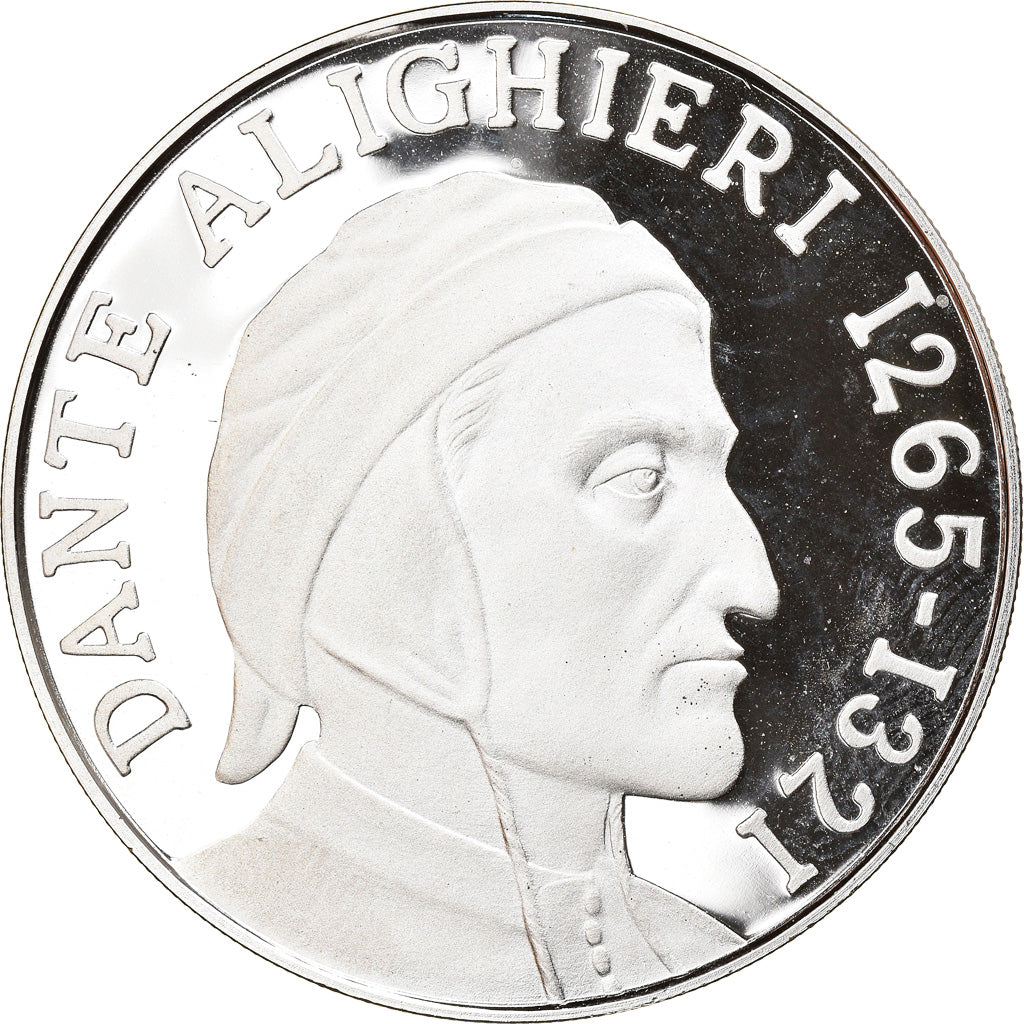 Italie, Médaille, Dante Alighieri, FDC, Argent