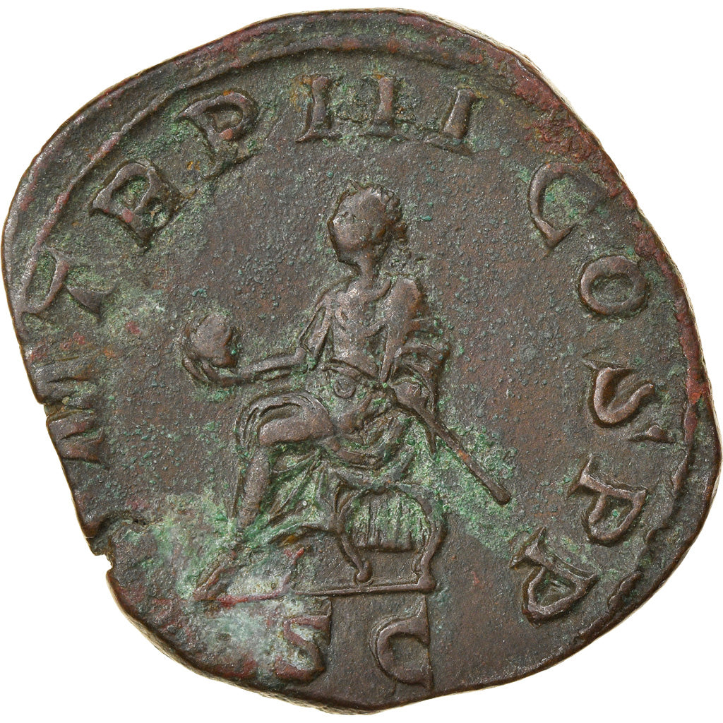 Coin, Gordian III, Sestertius, 240, Roma, EF(40-45), Bronze, RIC:294a