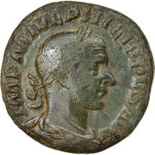 Coin, Philip I, Sestertius, 244, Roma, EF(40-45), Bronze, RIC:184a