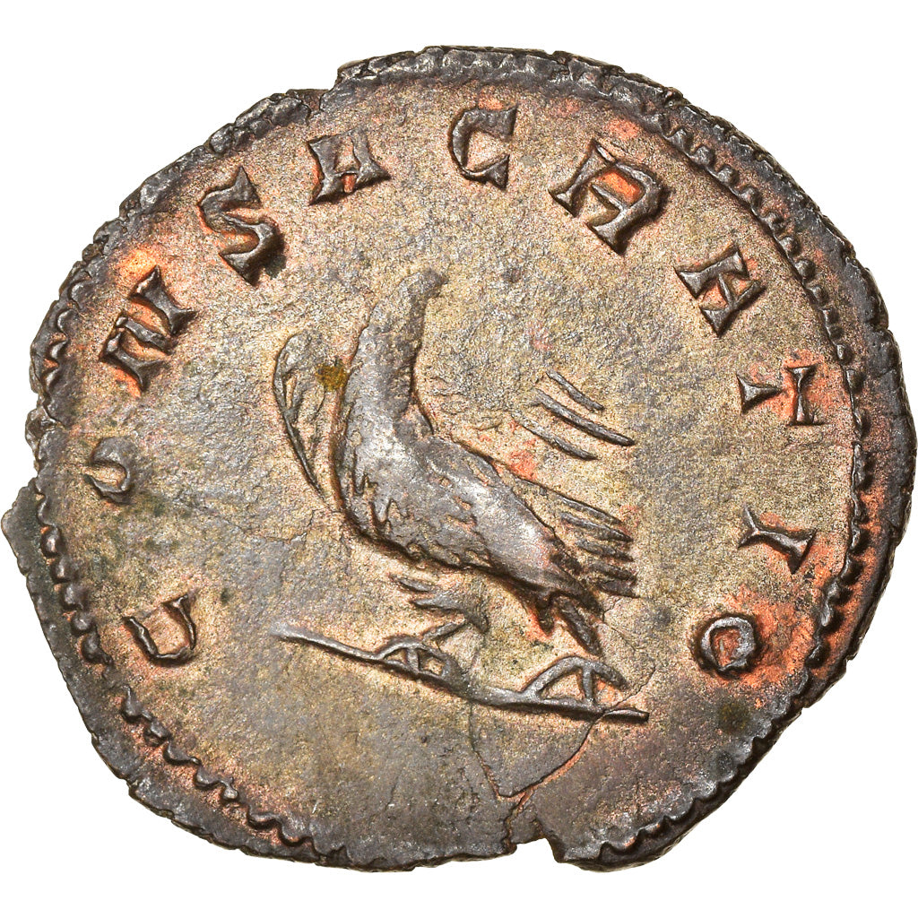 Moneta, Valerian II, Antoninianus, 259-260, Trier, BB+, Biglione, RIC:8