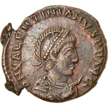 Münze, Valentinian II, Maiorina pecunia, 383-384, Thessalonica, VZ, Kupfer