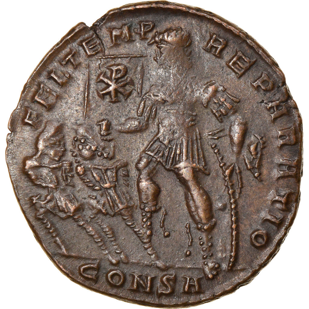 Coin, Constantius II, Maiorina, 348-351, Constantinople, AU(55-58), Copper