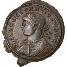 Coin, Constantius II, Nummus, 328, Trier, AU(55-58), Copper, RIC:514