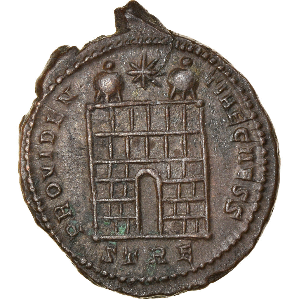 Coin, Constantius II, Nummus, 328, Trier, AU(55-58), Copper, RIC:514