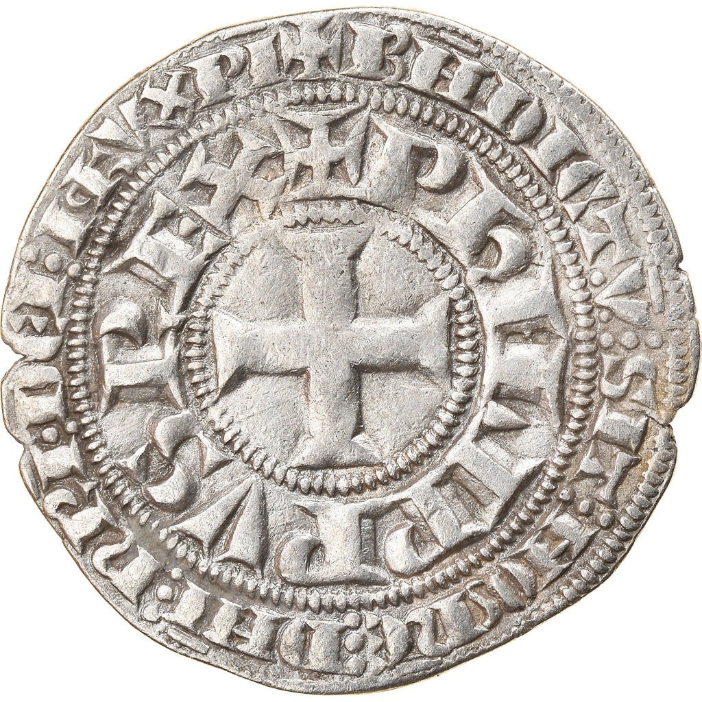 Munten, Frankrijk, Filip IV, Gros Tournois, ZF, Zilver, Duplessy:213