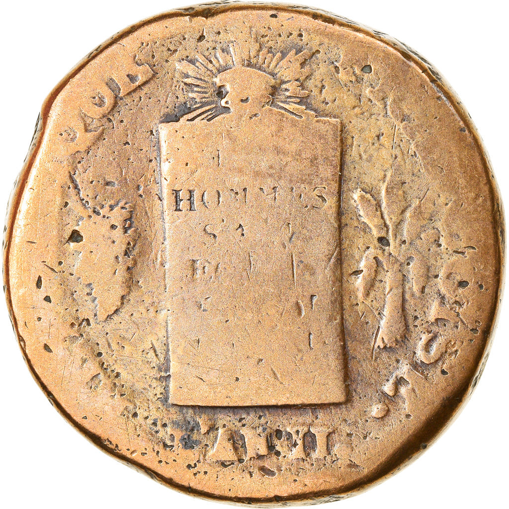 Monnaie, France, 2 sols aux balances non daté, 2 Sols, (1794), Pau, AB+