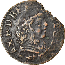 Moeda, ESTADOS FRANCESES, BOISBELLE & HENRICHEMONT, Double Tournois, 1642