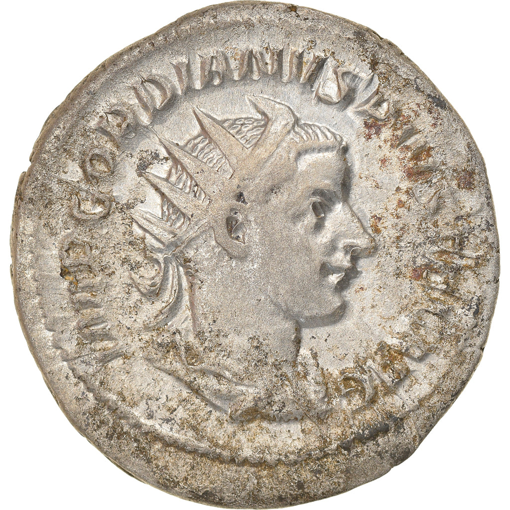 Coin, Gordian III, Antoninianus, 244, Roma, AU(50-53), Billon, RIC:145