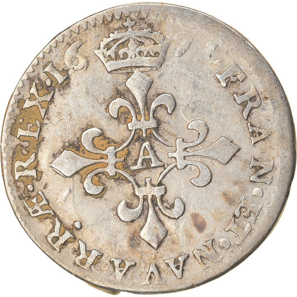Münze, Frankreich, Louis XIV, 4 Sols dits « des Traitants », 4 Sols, 1677