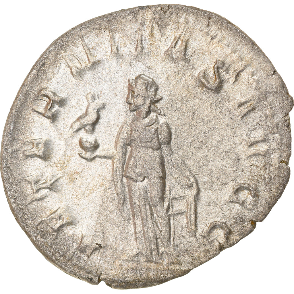 Coin, Trebonianus Gallus, Antoninianus, 253, Roma, AU(50-53), Billon, RIC:30