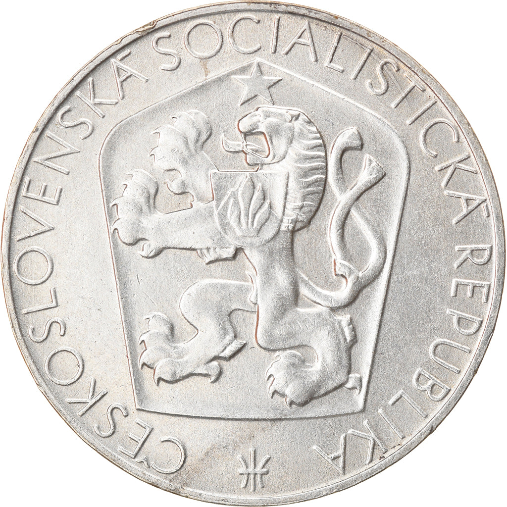 Coin, Czechoslovakia, 25 Korun, 1965, AU(50-53), Silver, KM:59