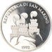 Munten, San Marino, 1000 Lire, 1992, Roma, Proof, FDC, Zilver, KM:277
