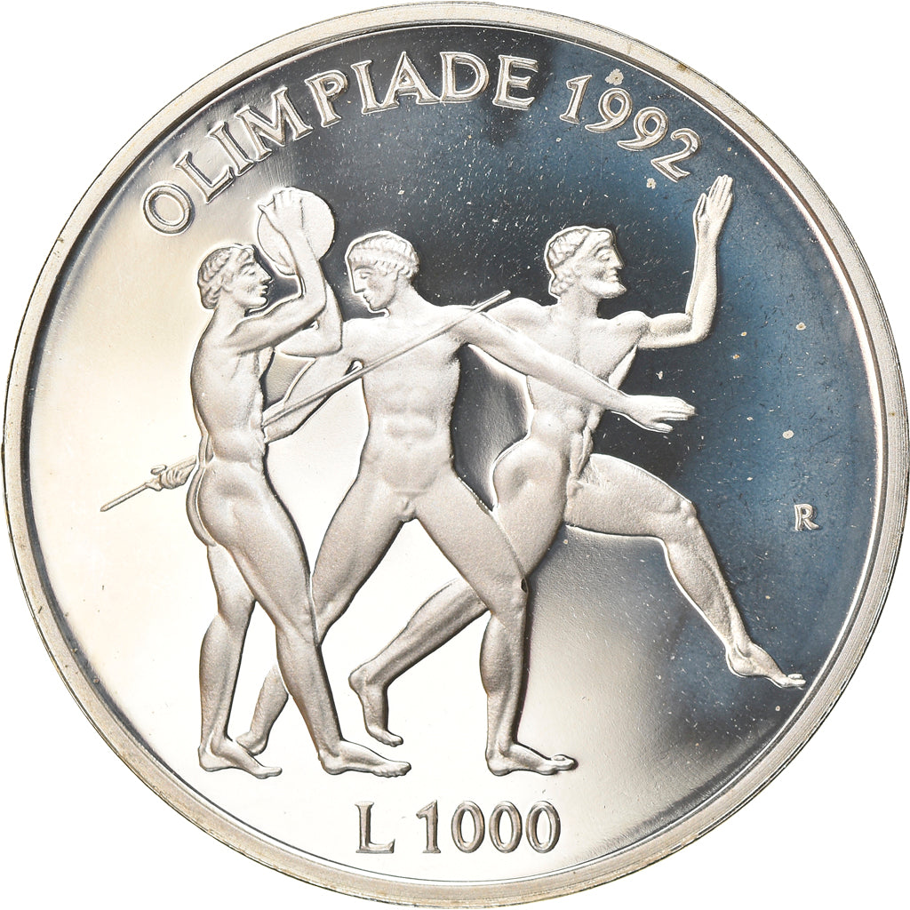Münze, San Marino, 1000 Lire, 1992, Roma, Proof, STGL, Silber, KM:277