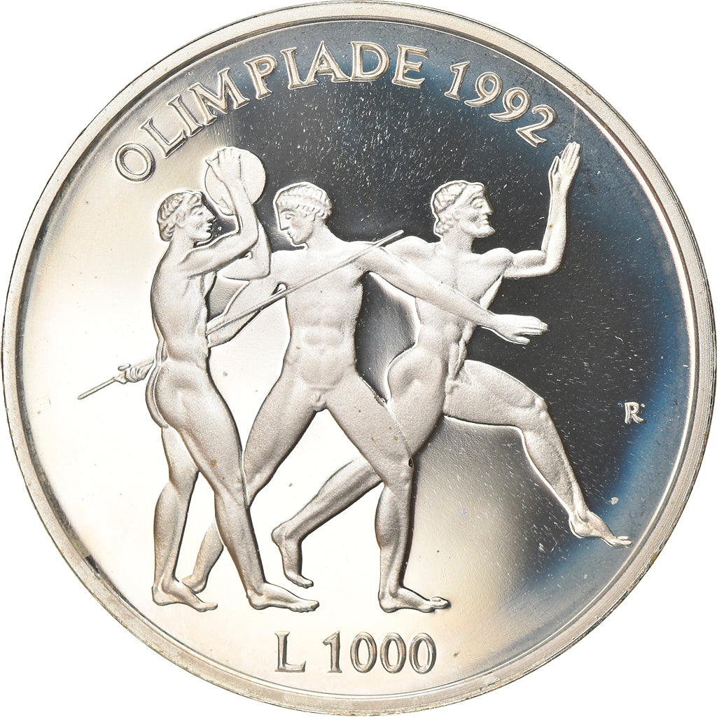 Monnaie, San Marino, 1000 Lire, 1992, Roma, Proof, FDC, Argent, KM:277