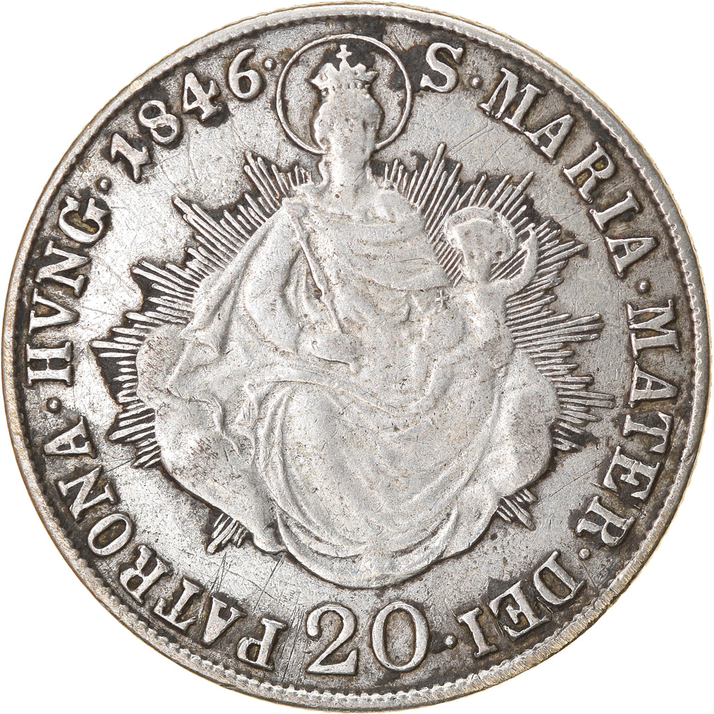 Monnaie, Autriche, Ferdinand I, 20 Kreuzer, 1846, Kremnitz, TB+, Argent, KM:2069